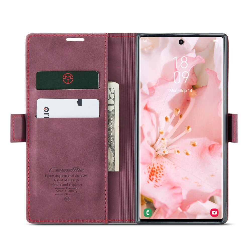 Slim Bookcover Hoesje Samsung Galaxy S23 Ultra Rood