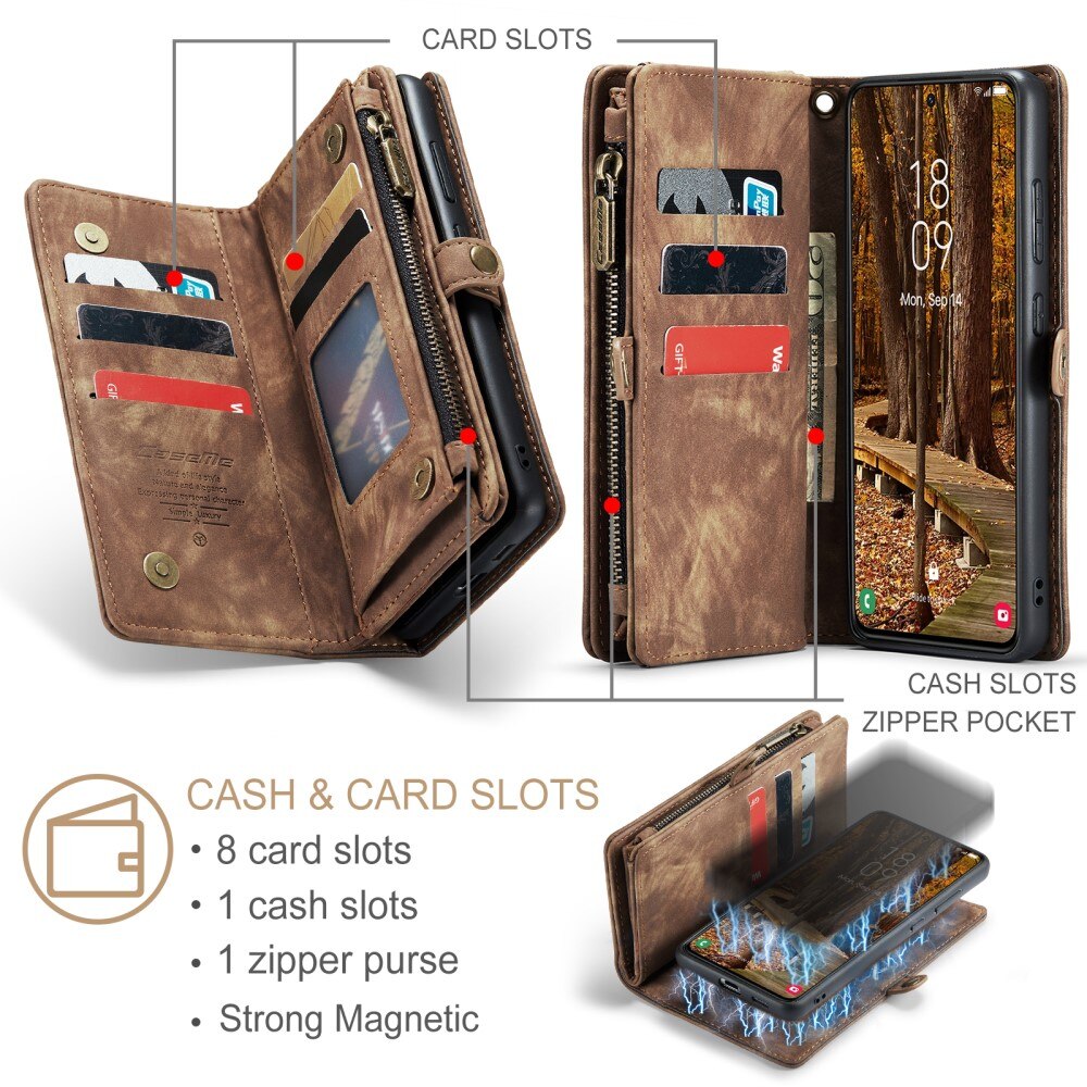 Multi-slot Hoesje Samsung Galaxy S23 bruin