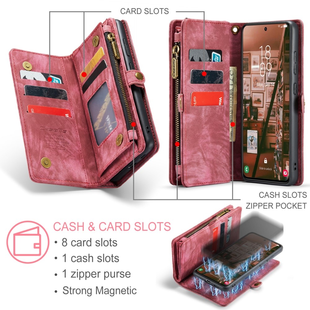 Multi-slot Hoesje Samsung Galaxy S23 rood