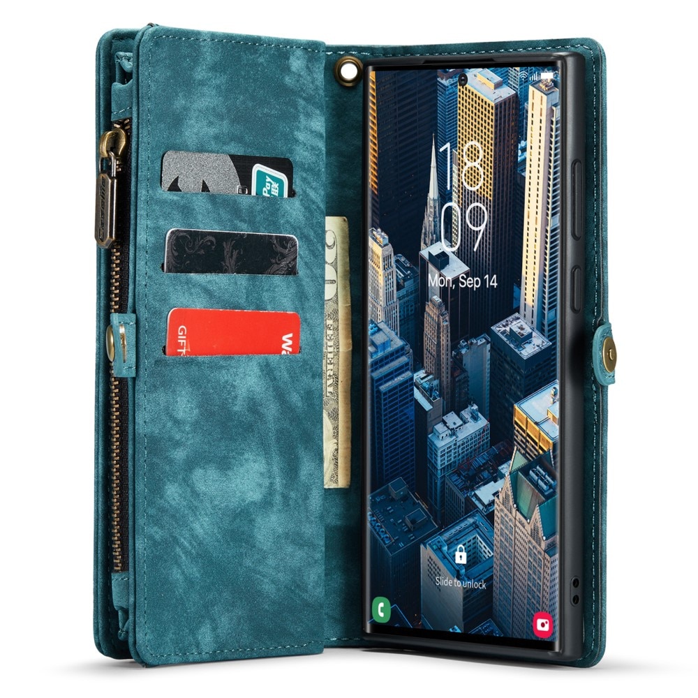 Multi-slot Hoesje Samsung Galaxy S23 Ultra blauw