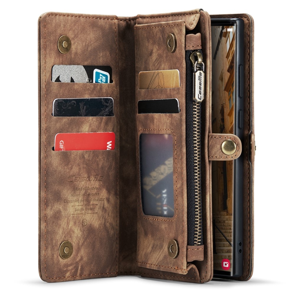 Multi-slot Hoesje Samsung Galaxy S23 Ultra bruin