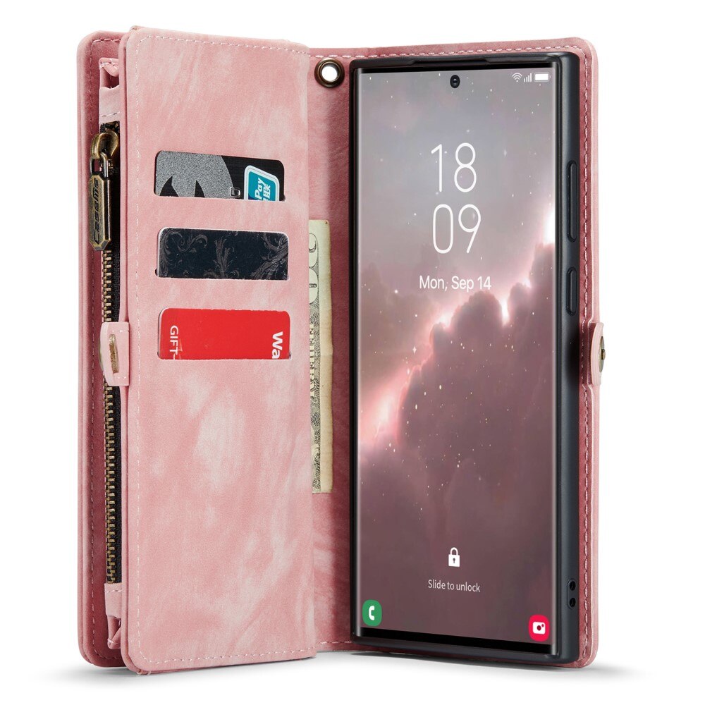 Multi-slot Hoesje Samsung Galaxy S23 Ultra Roze