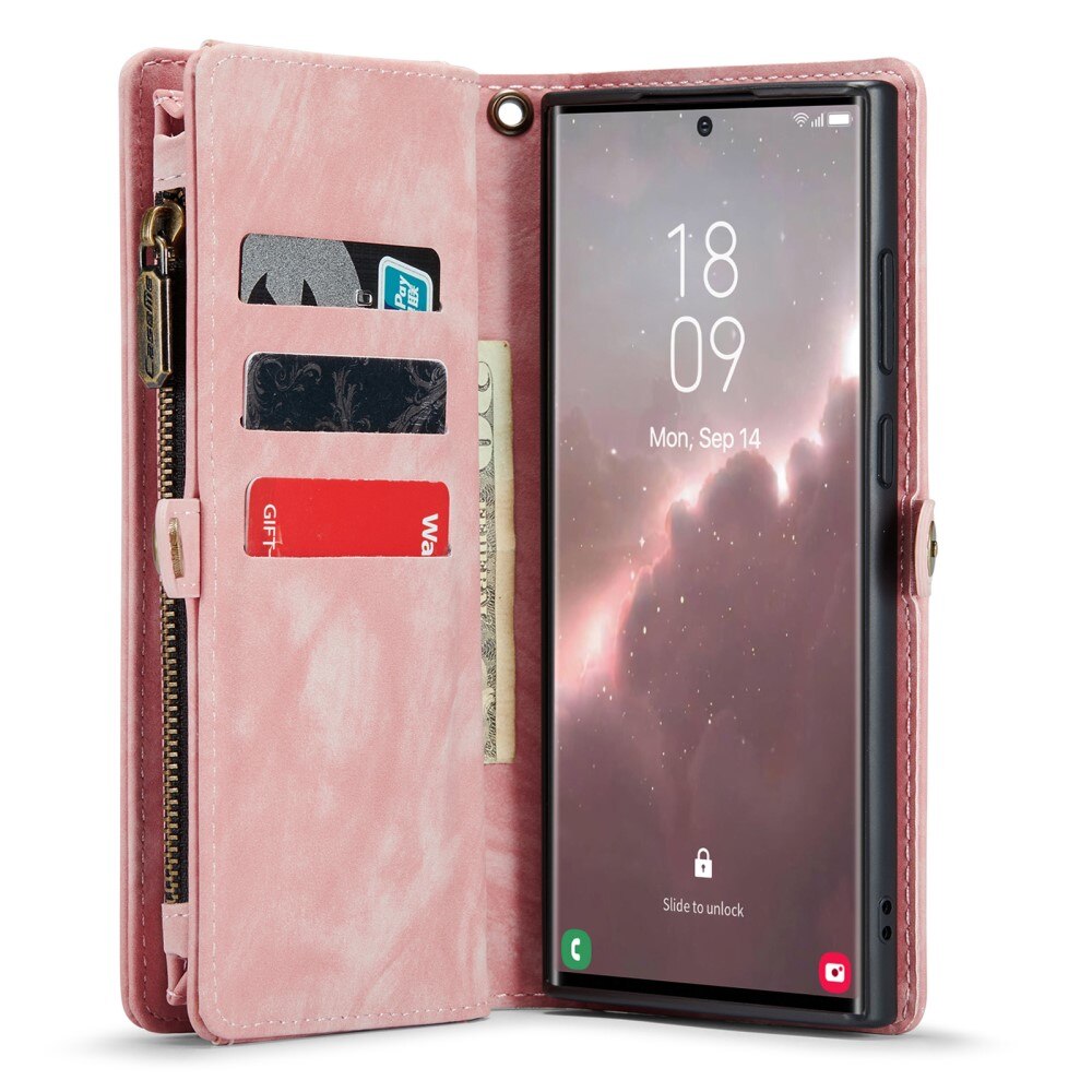 Multi-slot Hoesje Samsung Galaxy S23 Ultra roze