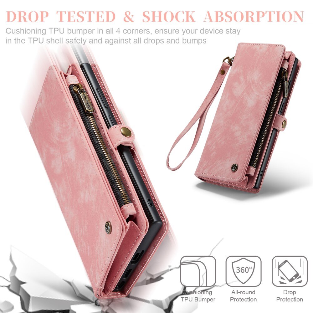 Multi-slot Hoesje Samsung Galaxy S23 Ultra Roze