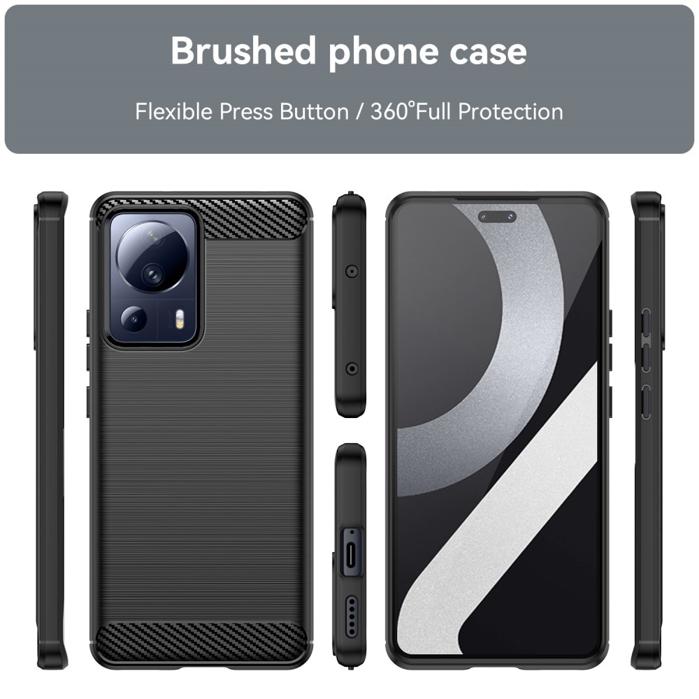 Hoesje TPU Brushed Xiaomi 13 Lite Zwart