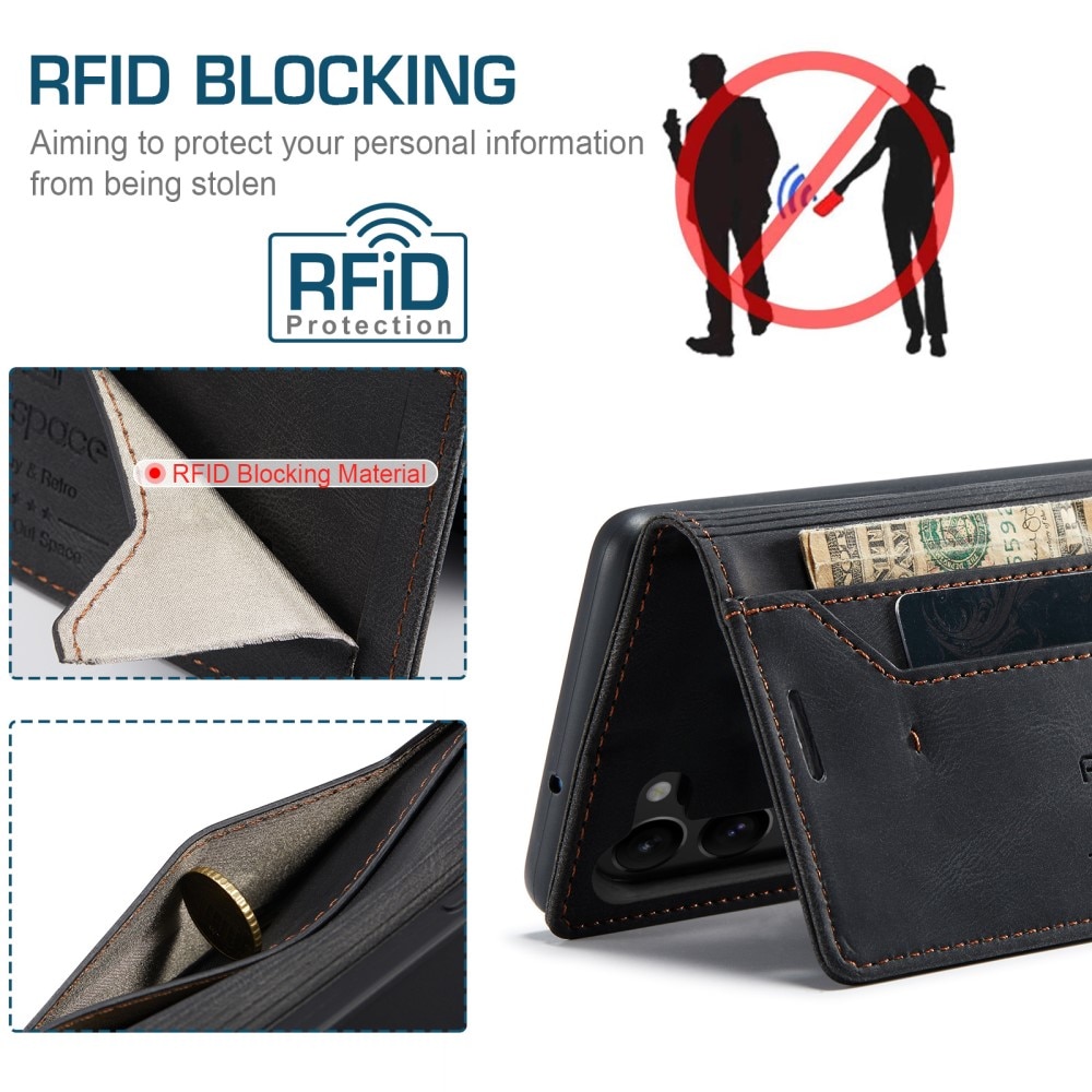 RFID blocking Bookcover hoesje Samsung Galaxy S23 zwart