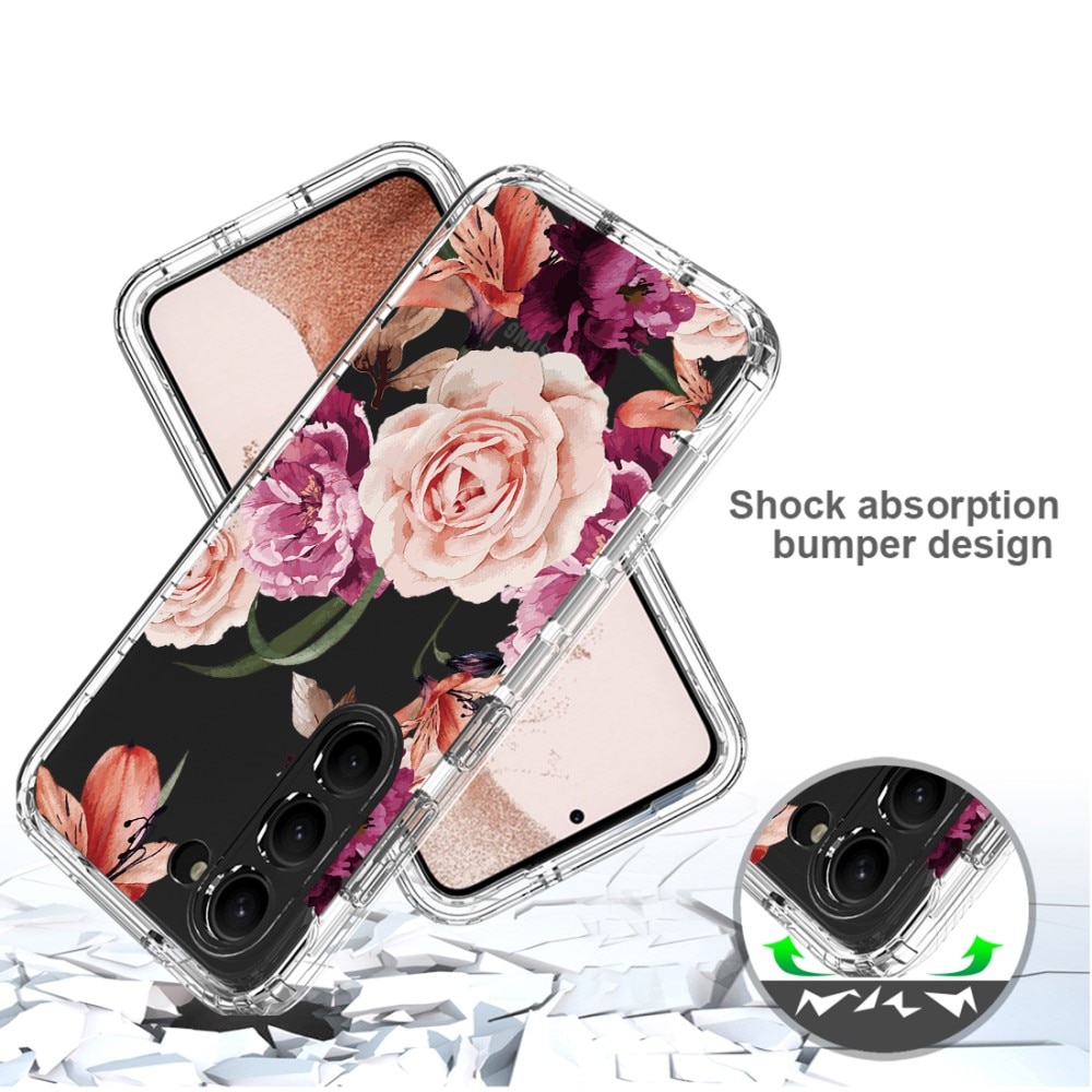 Samsung Galaxy S23 Full Cover Hoesje bloemen