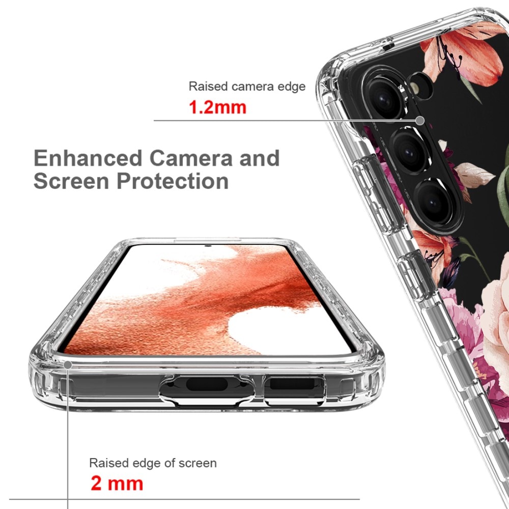 Samsung Galaxy S23 Full Cover Hoesje bloemen