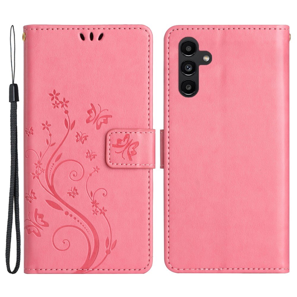 Samsung Galaxy A54 Leren vlinderhoesje Roze
