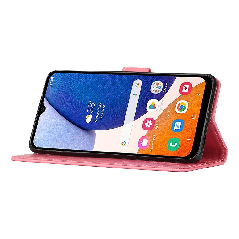 Samsung Galaxy A54 Leren vlinderhoesje roze