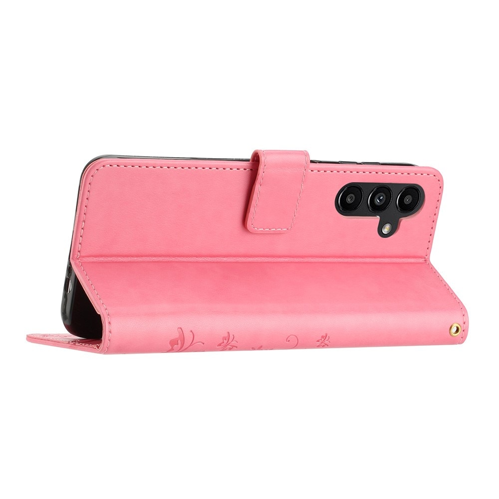 Samsung Galaxy A54 Leren vlinderhoesje roze