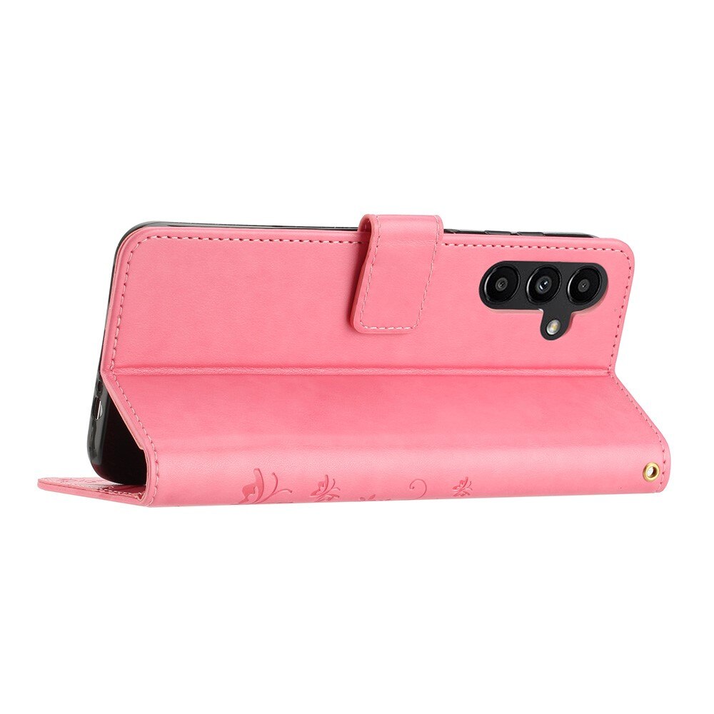Samsung Galaxy A54 Leren vlinderhoesje Roze