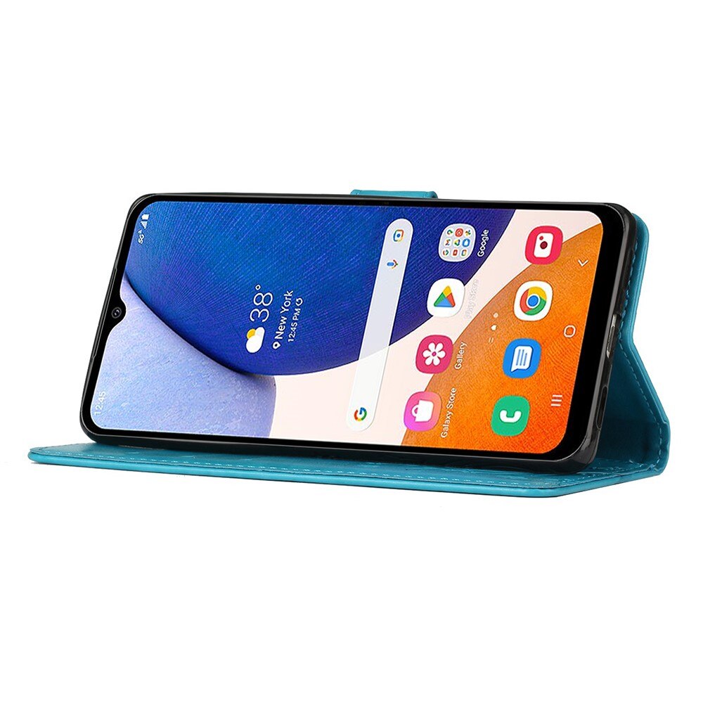 Samsung Galaxy A54 Leren vlinderhoesje blauw