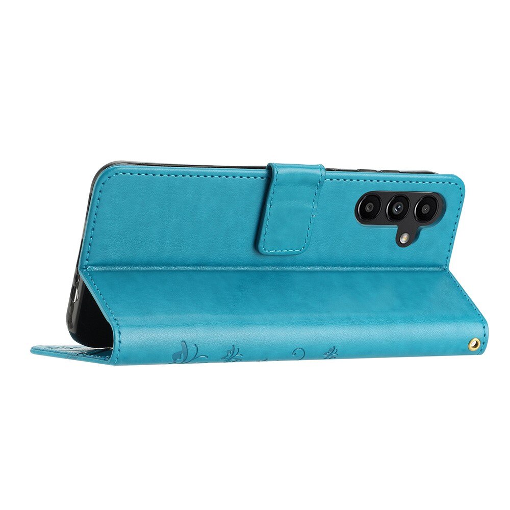 Samsung Galaxy A54 Leren vlinderhoesje Blauw