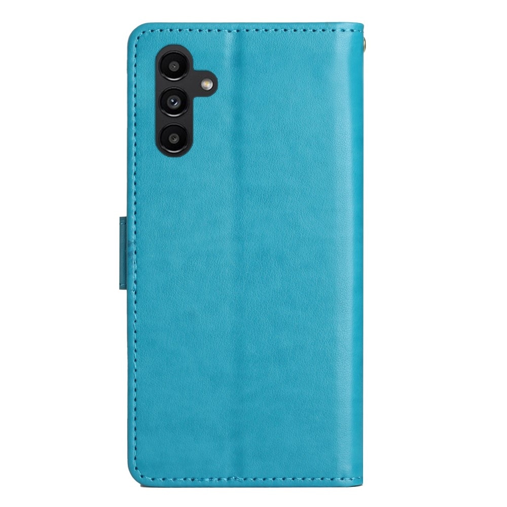 Samsung Galaxy A54 Leren vlinderhoesje blauw