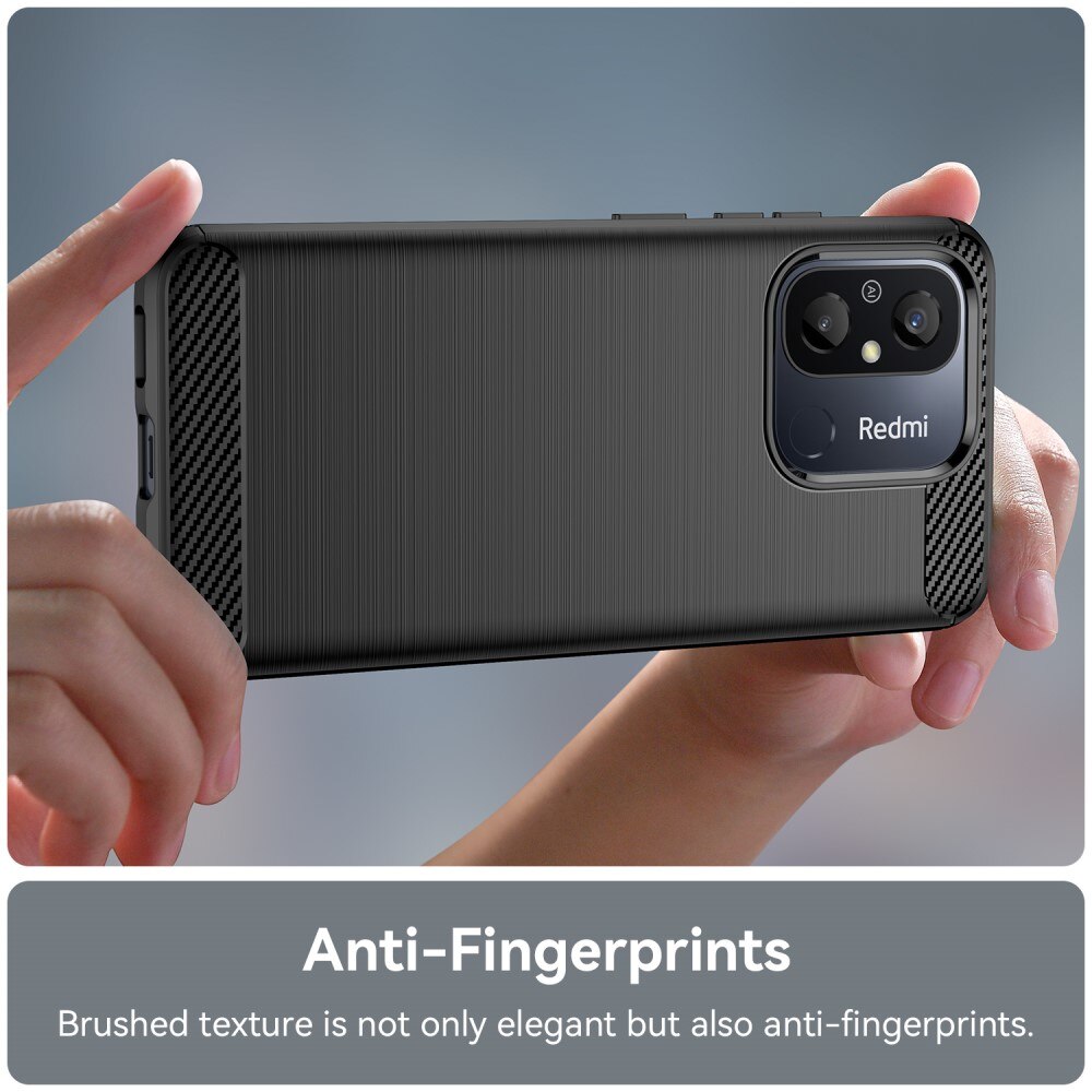 Hoesje TPU Brushed Xiaomi Redmi 12C Zwart