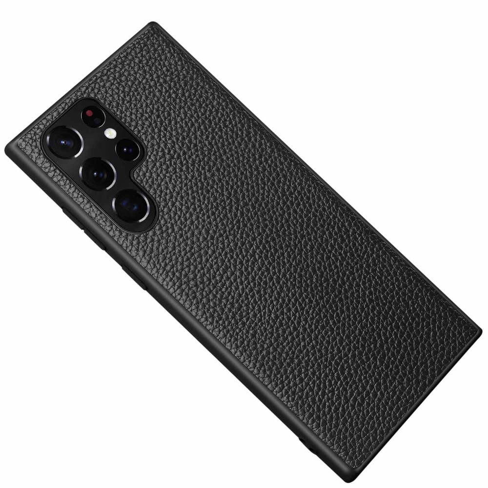 Samsung Galaxy S23 Ultra Echt lederen Case zwart