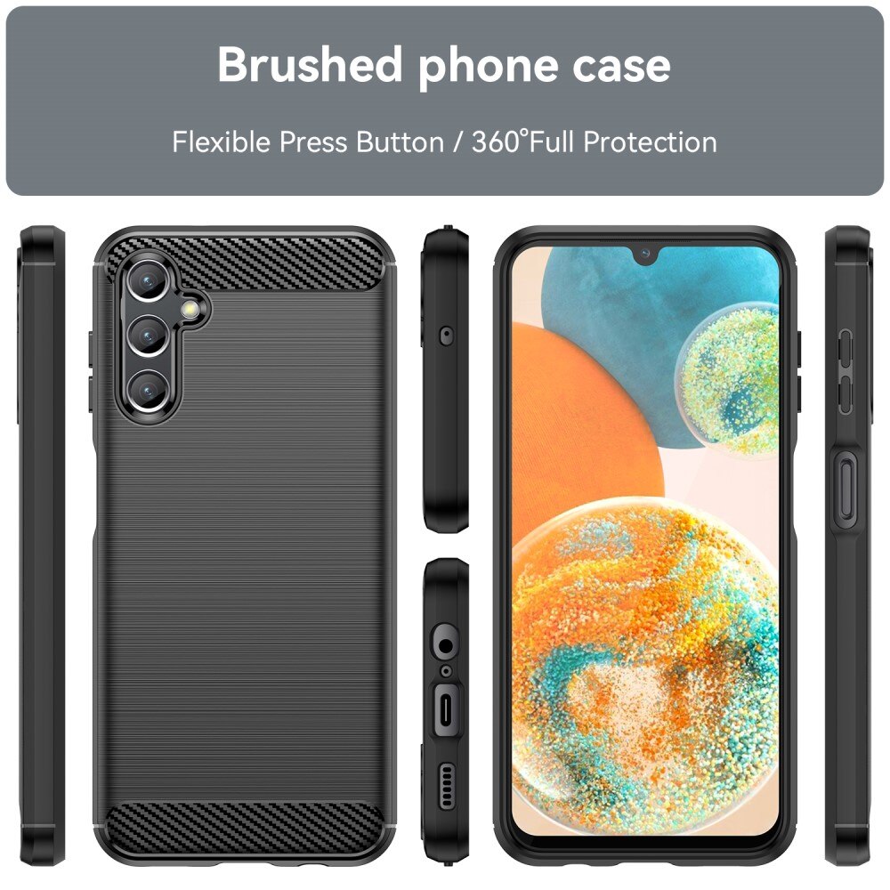 Hoesje TPU Brushed Samsung Galaxy A14 Zwart