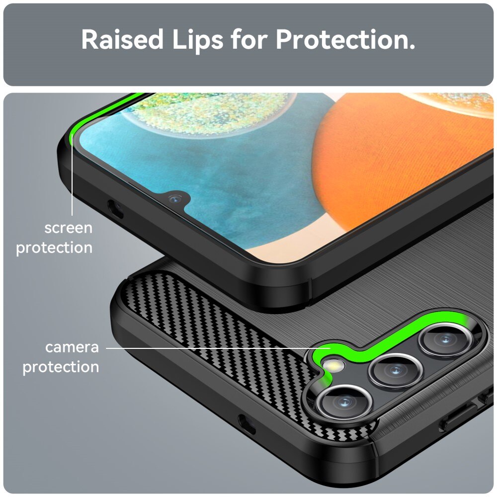 Hoesje TPU Brushed Samsung Galaxy A14 Zwart
