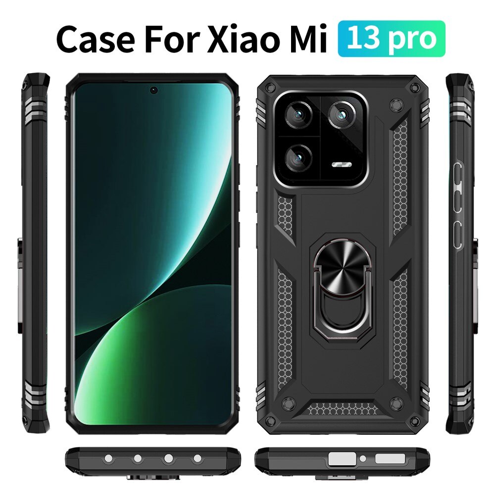 Xiaomi 13 Pro Hybridcase Tech Ring zwart