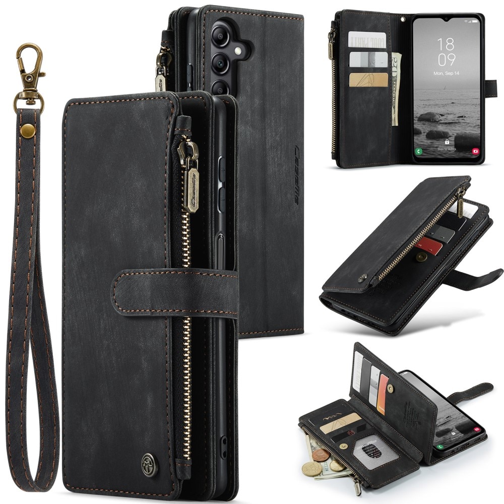 Bookcover hoesje Rits Samsung Galaxy A14 zwart