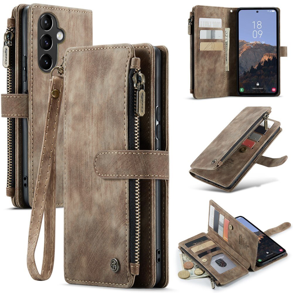 Bookcover hoesje Rits Samsung Galaxy A55 bruin