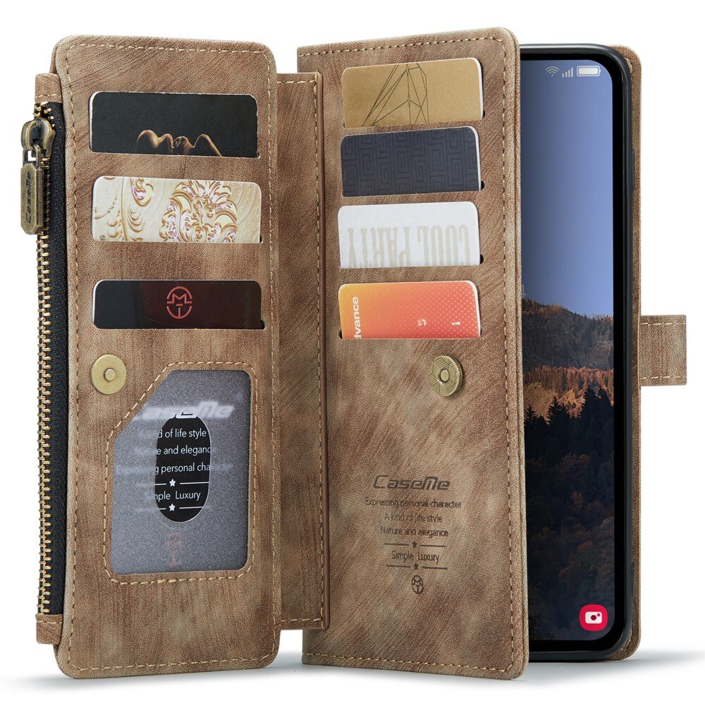 Bookcover hoesje Rits Samsung Galaxy A54 Bruin
