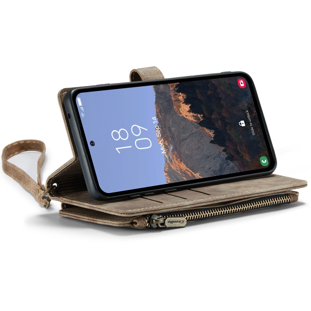 Bookcover hoesje Rits Samsung Galaxy A54 Bruin