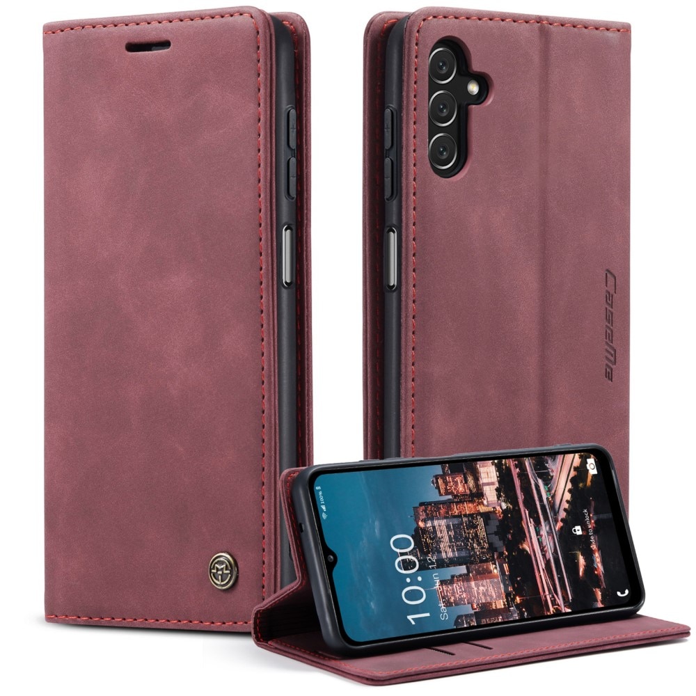 Slim Bookcover hoesje Samsung Galaxy A14 rood