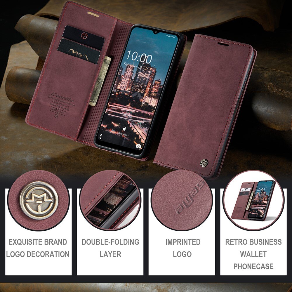 Slim Bookcover Hoesje Samsung Galaxy A14 Rood