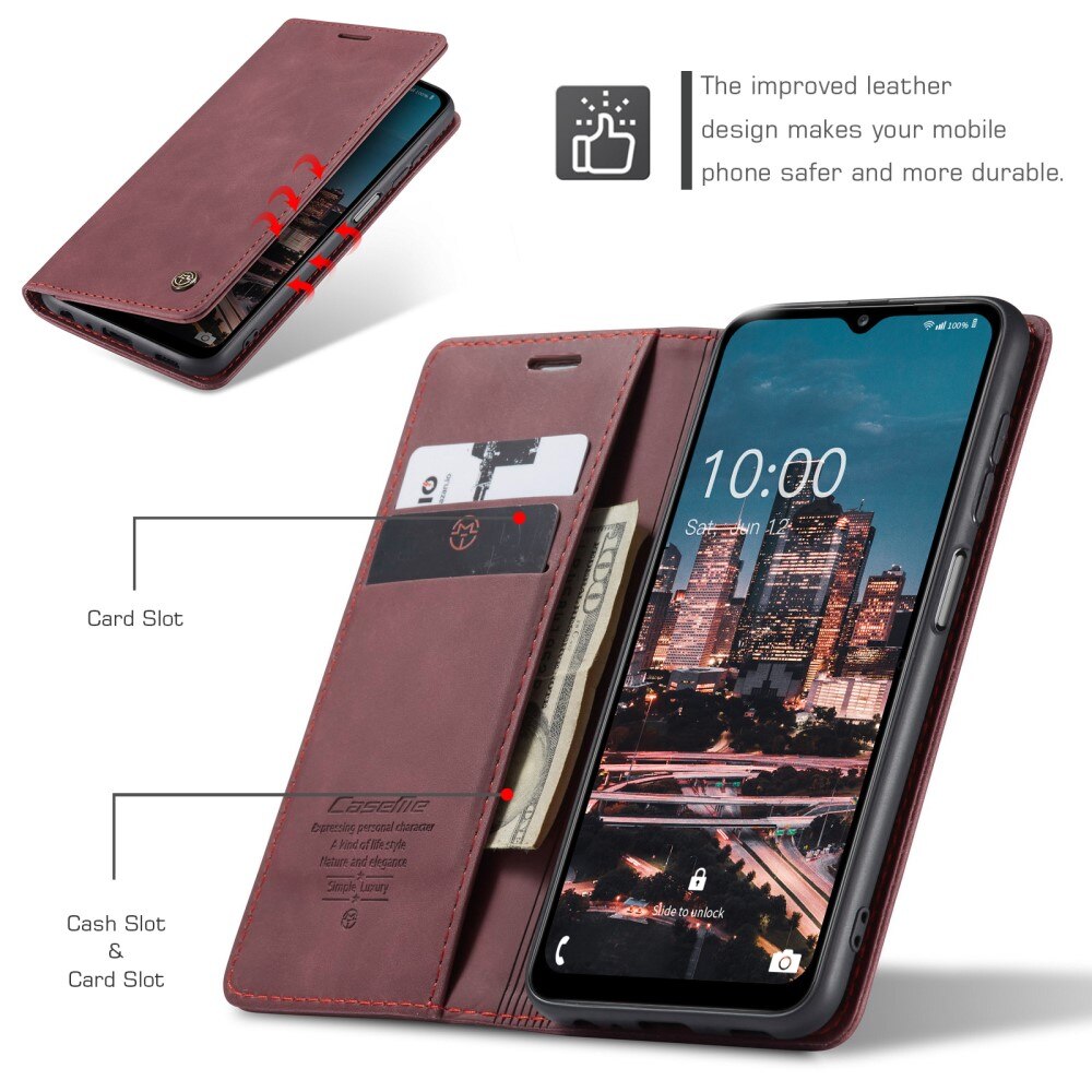 Slim Bookcover hoesje Samsung Galaxy A14 rood