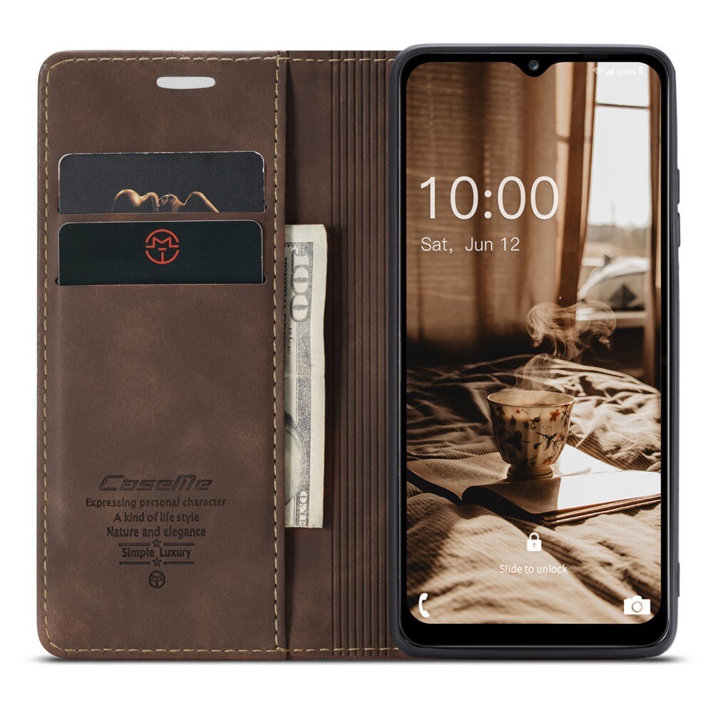 Slim Bookcover Hoesje Samsung Galaxy A14 Bruin