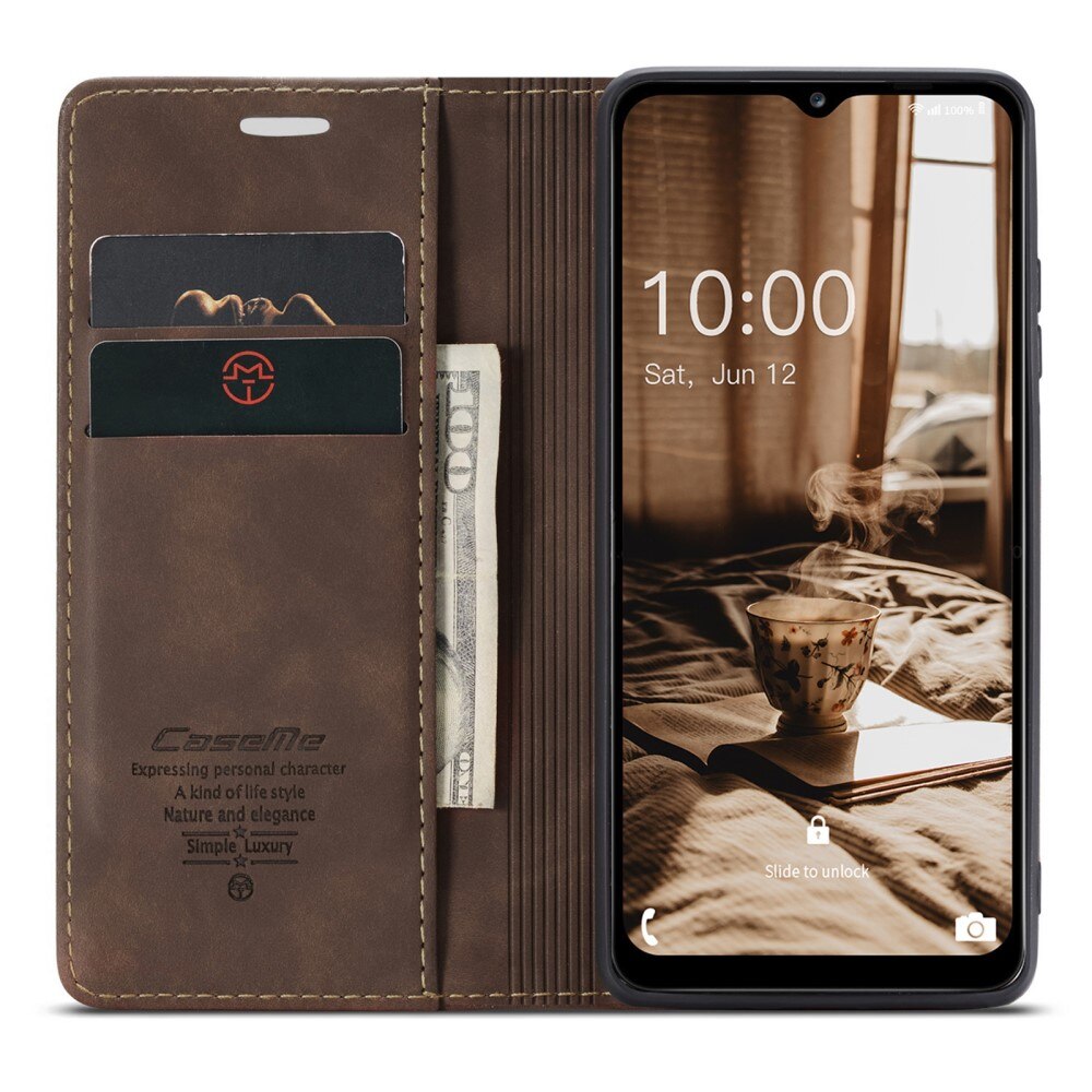 Slim Bookcover hoesje Samsung Galaxy A14 bruin