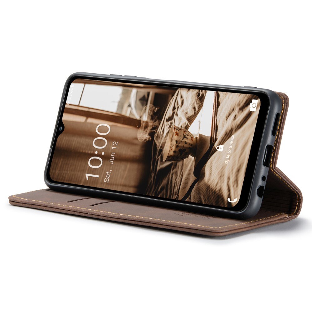 Slim Bookcover Hoesje Samsung Galaxy A14 Bruin