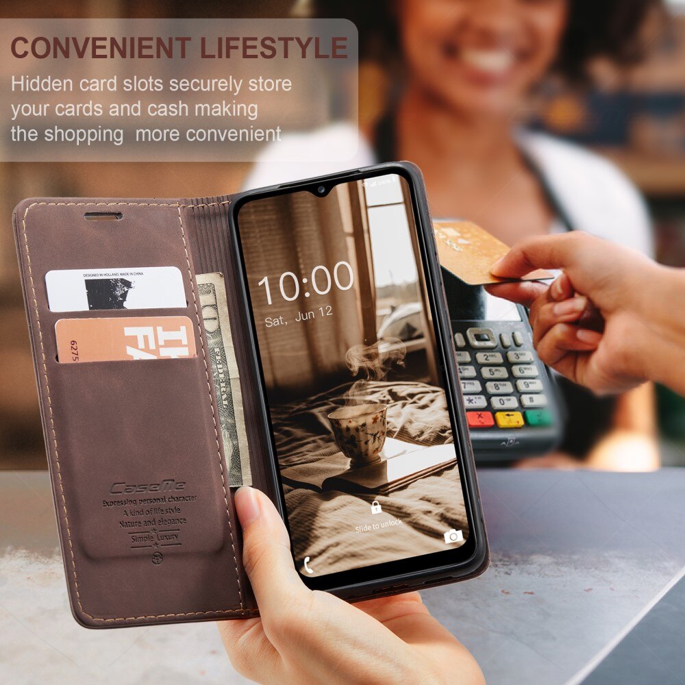Slim Bookcover Hoesje Samsung Galaxy A14 Bruin