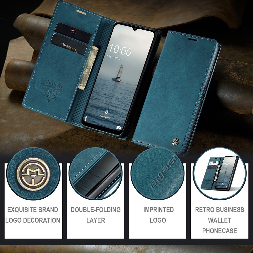 Slim Bookcover Hoesje Samsung Galaxy A14 Blauw