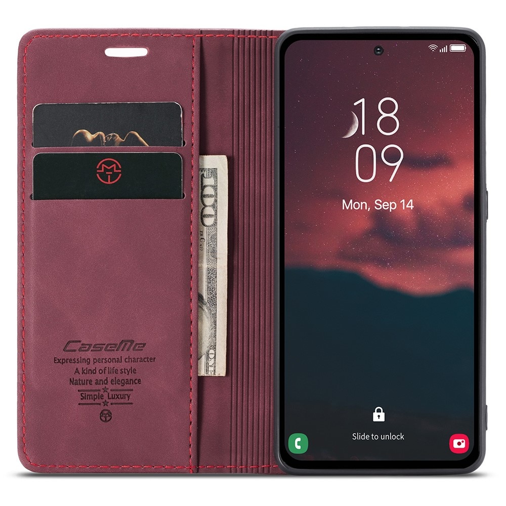 Slim Bookcover hoesje Samsung Galaxy A54 rood