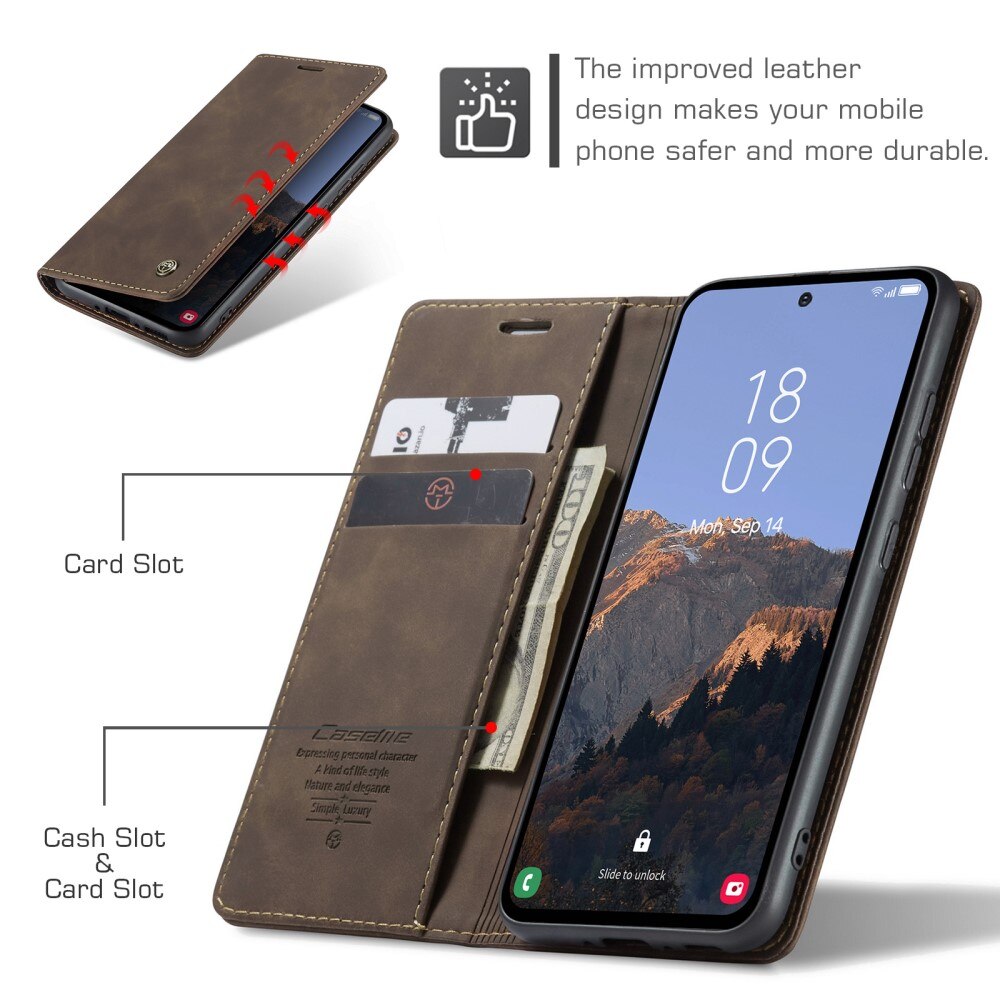 Slim Bookcover hoesje Samsung Galaxy A54 bruin