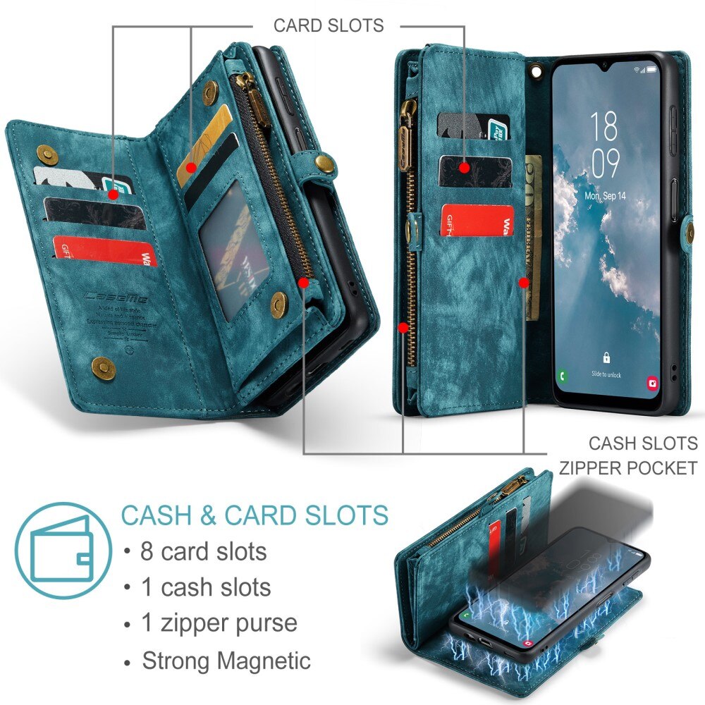 Multi-slot Hoesje Samsung Galaxy A14 blauw