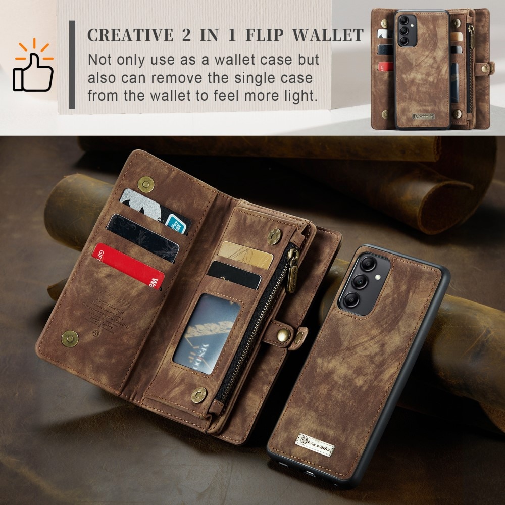 Multi-slot Hoesje Samsung Galaxy A14 Bruin