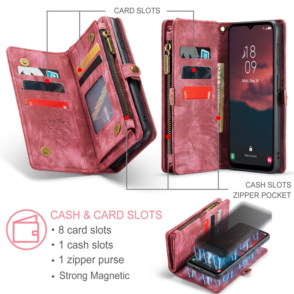 Multi-slot Hoesje Samsung Galaxy A34 rood