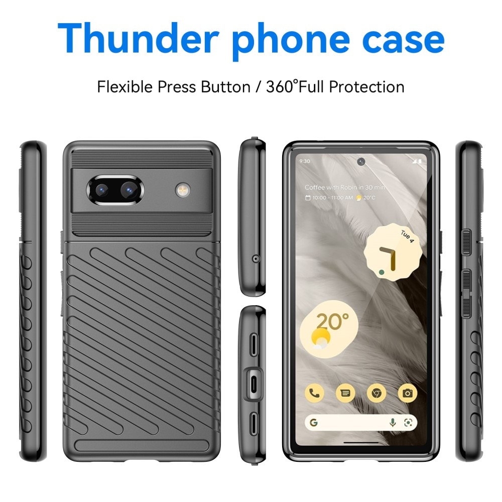 Google Pixel 7a Thunder TPU Case zwart