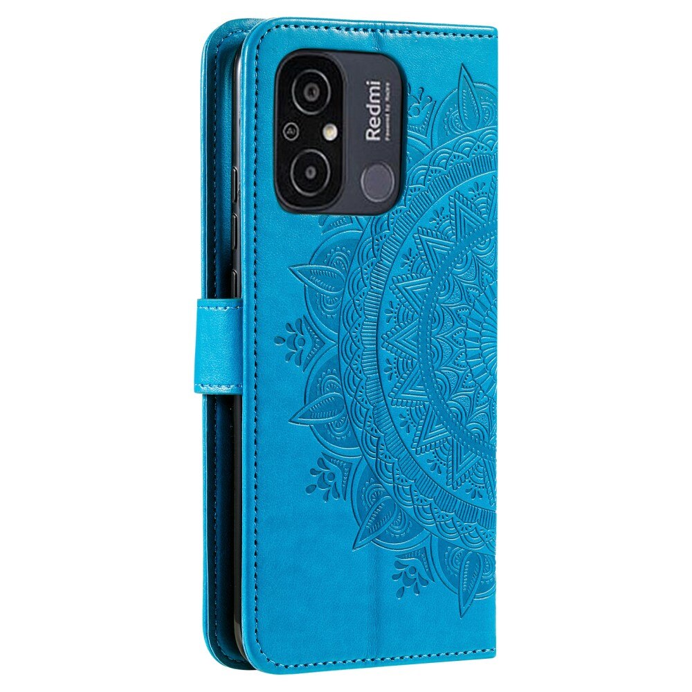 Xiaomi Redmi 12C Leren Mandalahoesje blauw