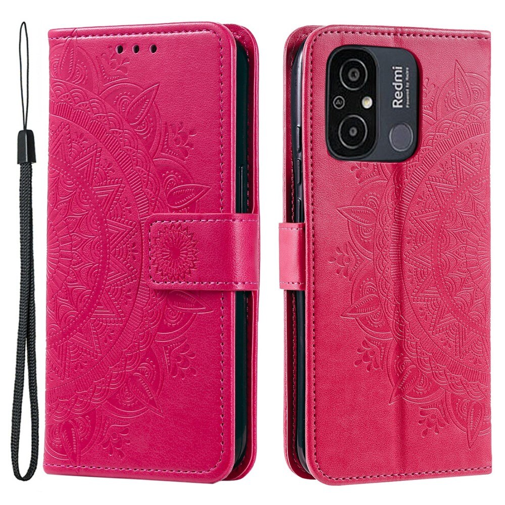 Xiaomi Redmi 12C Leren Mandalahoesje Roze