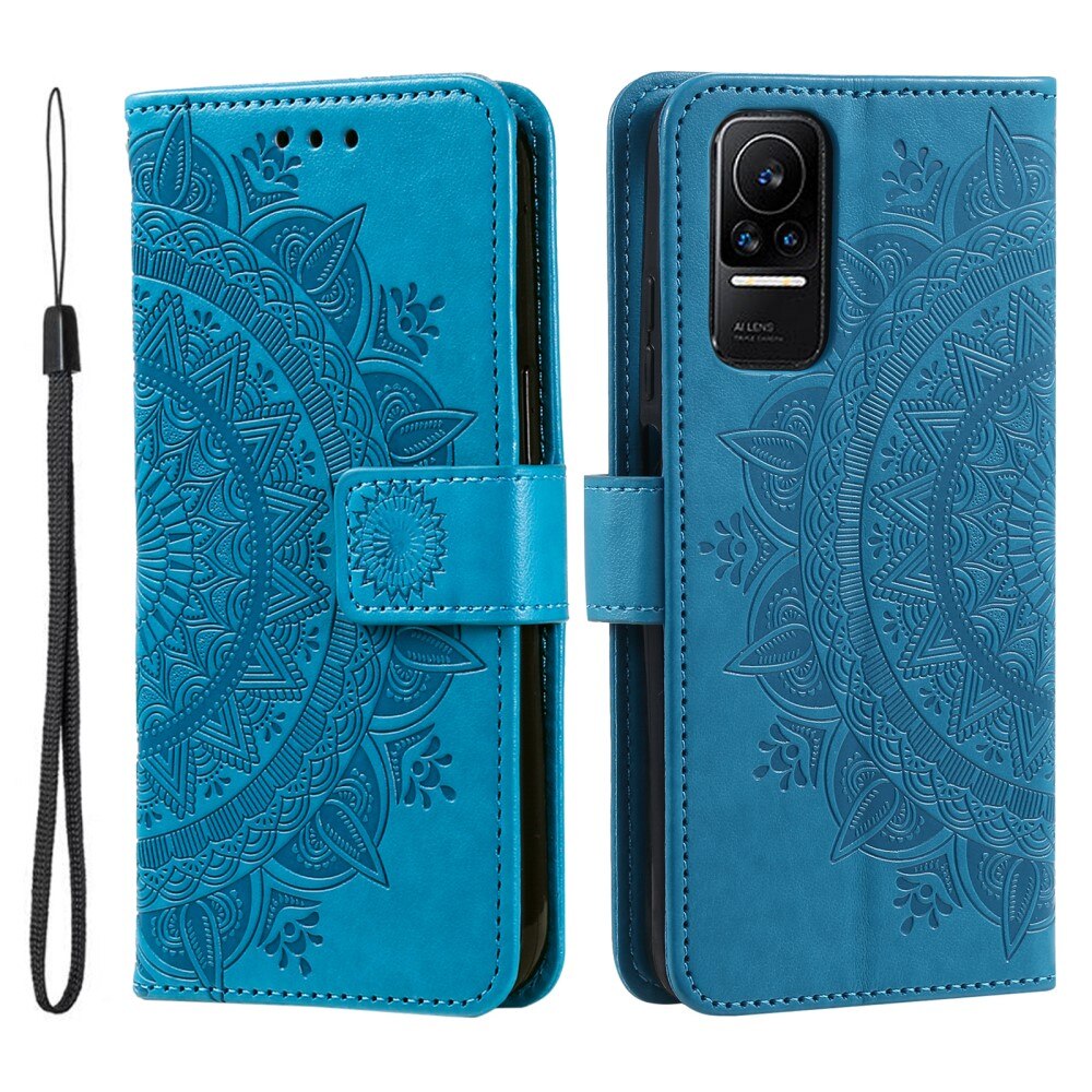 Xiaomi 13 Lite Leren Mandalahoesje blauw