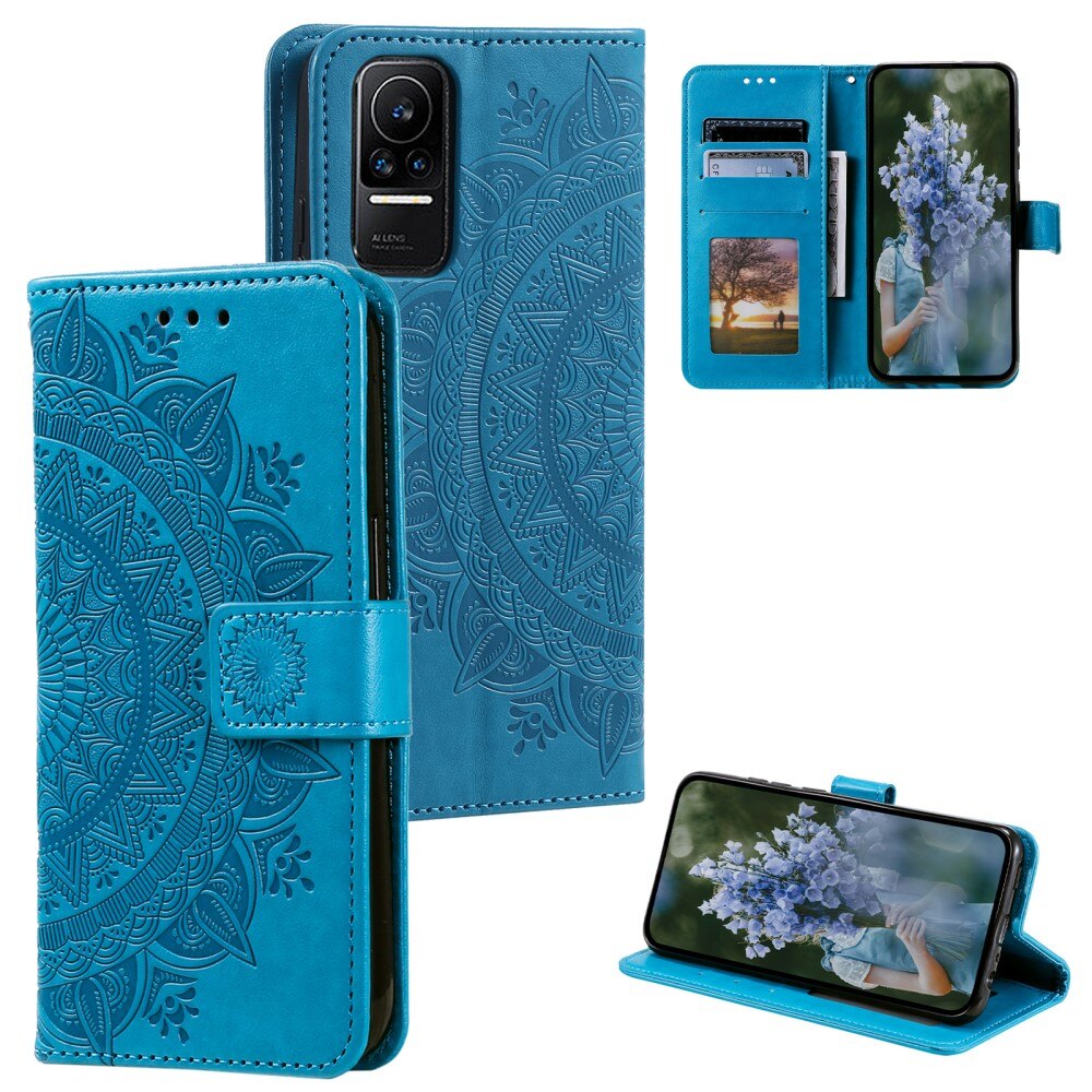 Xiaomi 13 Lite Leren Mandalahoesje blauw