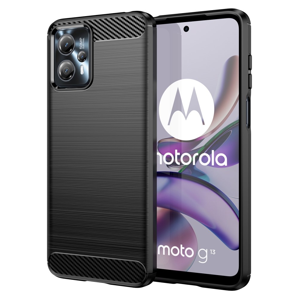 Hoesje TPU Brushed Motorola Moto G23 zwart