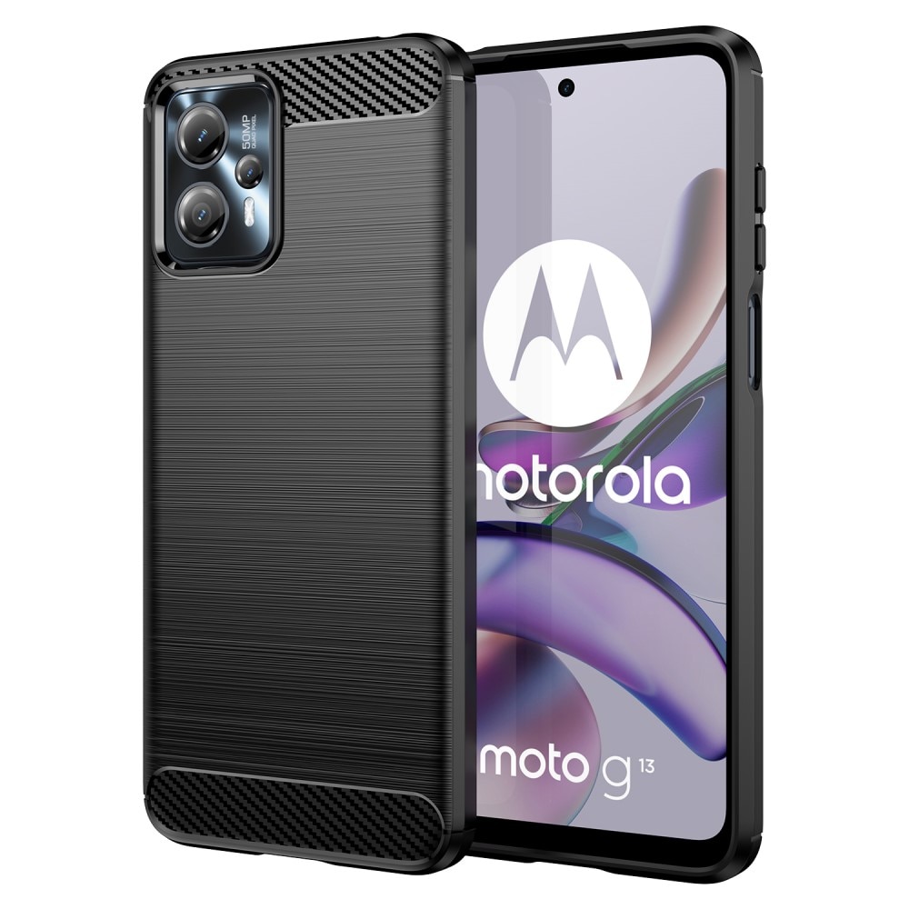 Hoesje TPU Brushed Motorola Moto G23 Zwart