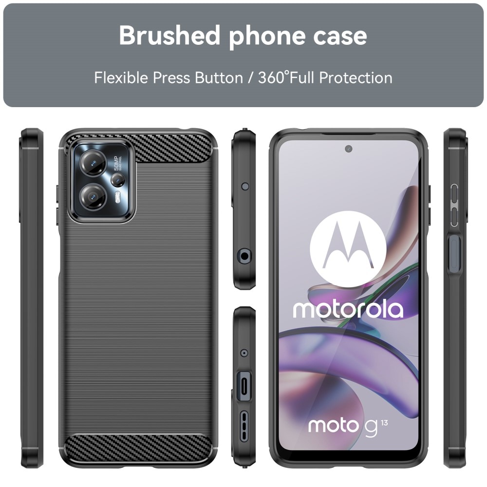 Hoesje TPU Brushed Motorola Moto G23 zwart