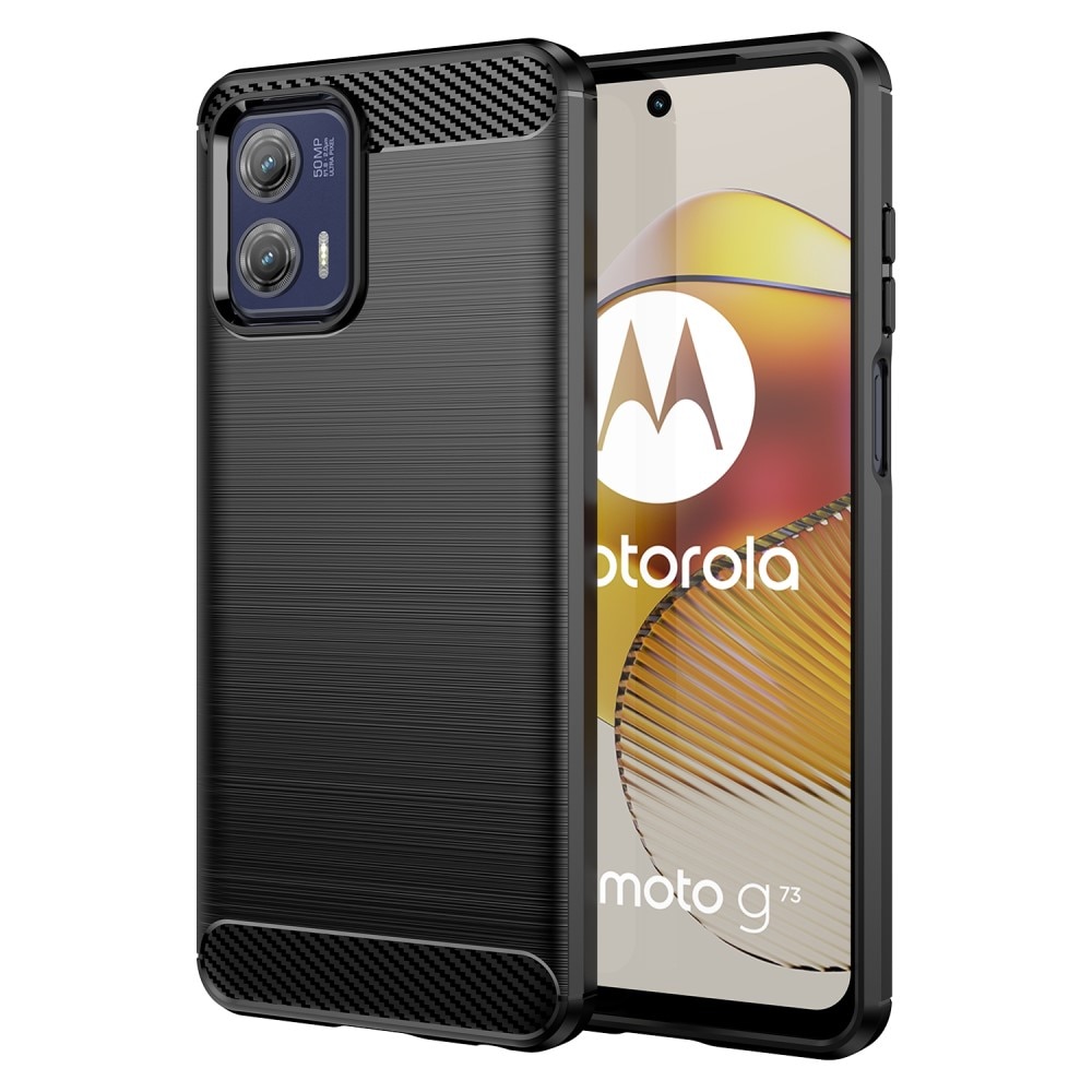 Hoesje TPU Brushed Motorola Moto G73 zwart